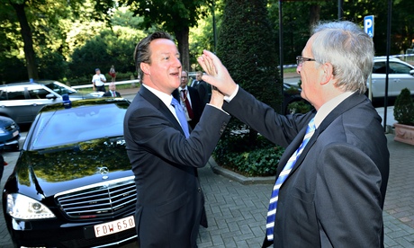 Jean-Claude Juncker receives David Cameron, British Prime Minister