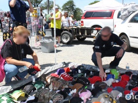 Homeland Security Investigations special agents seize more than $500,000 worth of counterfeit goods at flea market