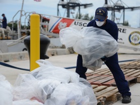 Coast Guard Cutter Legare's Crew Offloads Drugs