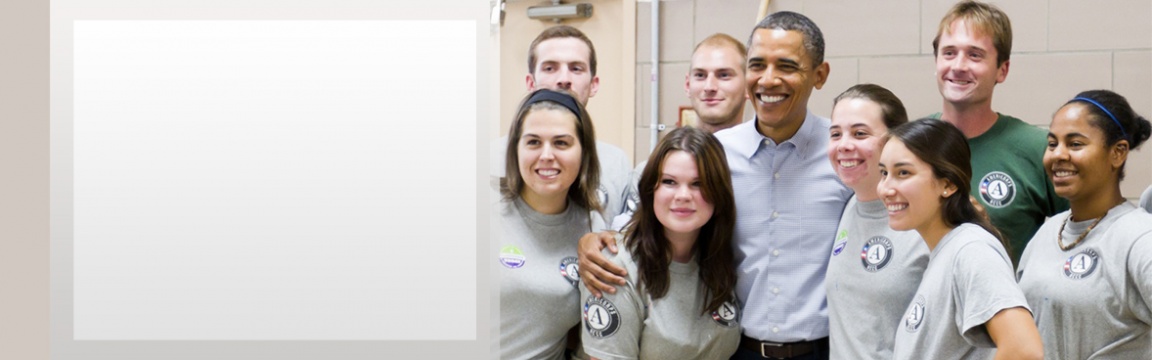 President Obama with AmeriCorps members