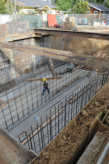 Construction along Napa Creek 