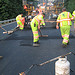 Crews laying fresh pavement