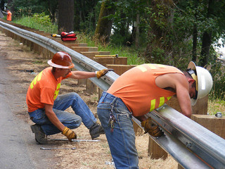 Installing New Guardrail