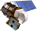 Landsat 8 satellite rendering