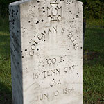 grey grave stone, coleman s. ellis, jun 10 1864