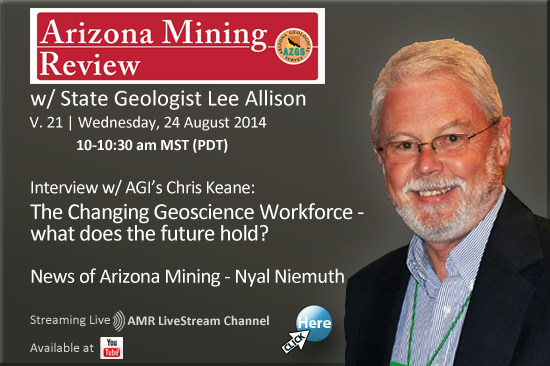 Watch Arizona Mining Review Live at 10 am on September 24th!