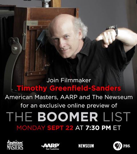 Photo: Watch an exclusive preview of the #BoomerList and chat with filmmaker, Timothy Greenfield-Sanders, tonight at 7:30 p.m. EST: http://bit.ly/1uYRss5