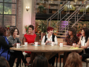 News anchor Irika Sargent of WFOR-TV/CBS4, Miami guest co-hosts on “The Talk,” Tuesday, October 21, 2014 on the CBS Television Network. From left, Sheryl Underwood, Sara Gilbert, Irika Sargent, Sharon Osbourne, Aisha Tyler and Julie Chen, shown.
Photo: Lisette M. Azar/CBS
©2014 CBS Broadcasting, Inc. All Rights Reserved