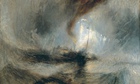 JMW Turner 's Snow Storm - Steam-Boat off a Harbour’s Mouth (exhibited 1842).