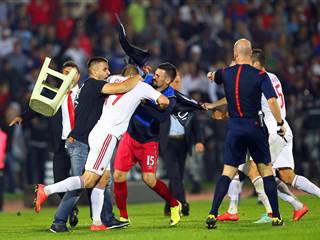 Serbia-Albania Qualifier Abandoned After Players, Fans Brawl