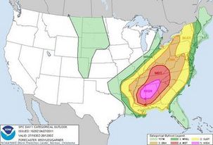 Storm Prediction Center outlook changes