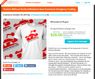 A crowdfunding campaign featured on Redditmade.com on Wednesday that supports Doctors Without Borders.