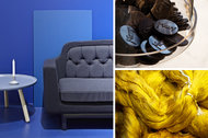 Clockwise from left: Furniture at Normann Copenhagen, Mary chocolate store in Brussels and silk from Antico Setificio Fiorentino in Florence.