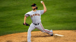 Madison Bumgarner #40 of the San Francisco Giants pitches against the Kansas City Royals in the fifth inning during Game Seven of the 2014 World Series at Kauffman Stadium on October 29, 2014 in Kansas City, Missouri. (Doug Pensinger/Getty Images)