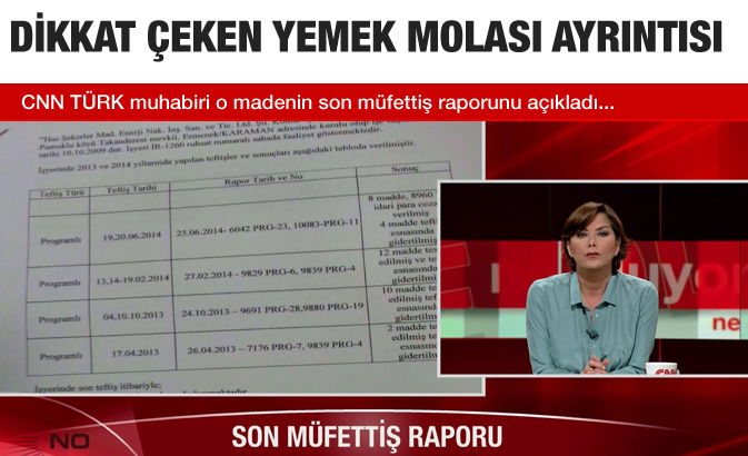 İşte o maden ocağının son müfettiş raporu