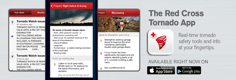 Download the Red Cross Tornado App!