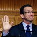 Gov. Dannel P. Malloy of Connecticut, with Lt. Gov. Nancy Wyman, thanked supporters in Hartford on Wednesday.