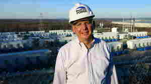 Beacon Power President and CEO Barry Brits, at the company's plant in Hazle Township, Pa. He says a loan from the Department of Energy made it possible for his company to develop its flywheel energy storage technology.