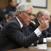 Defense Secretary Chuck Hagel testifies on Capitol Hill in Washington on Thursday.