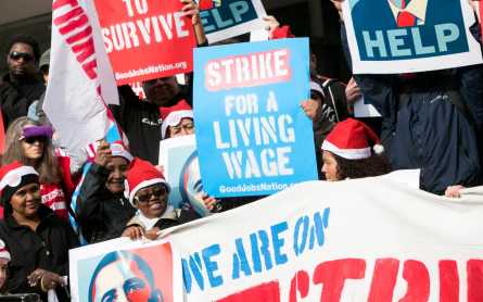 Hundreds of federally contracted workers go on strike in DC