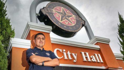 Ornaldo Ybarra, a Pasadena City Council member, opposes a proposal to change two council districts to at-large seats, a move some see as diluting Hispanic representation in the largely blue-collar suburb that is nearly two-thirds Hispanic.