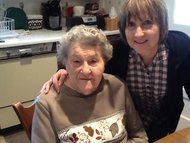 Sue Murray, right, and her mother, Elizabeth, who has Charles Bonnet Syndrome.