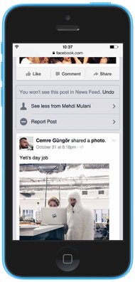 Facebook is giving users more control of the kind of posts they see and from whom.