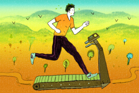 runnig on a treadmill or outside