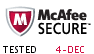 McAfee SECURE sites help keep you safe from identity theft, credit card fraud, spyware, spam, viruses and online scams