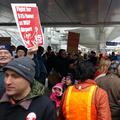 Airport protesters briefly block vehicle traffic