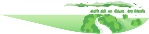 Graphic of trees and lake scenery.