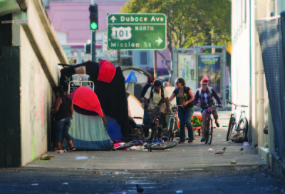 Some Mission District residents say encampments are growing, while others say more aggressive homeless people may have migrated to the area from other neighborhoods. Police officers say they are powerless to alter the trend in a permanent way.