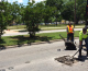 North Texas street crews work to fix potholes  (photo CBSDFW.COM)