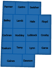 Lubbock District County Map