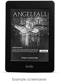 Kindle e-reader: example sponsored screensavers