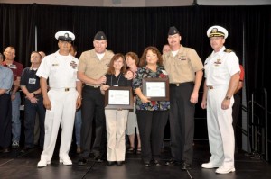 TTI employees Katie Womack and Holly Crenshaw (right) received the Patriot Award for their support of U.S. armed forces.