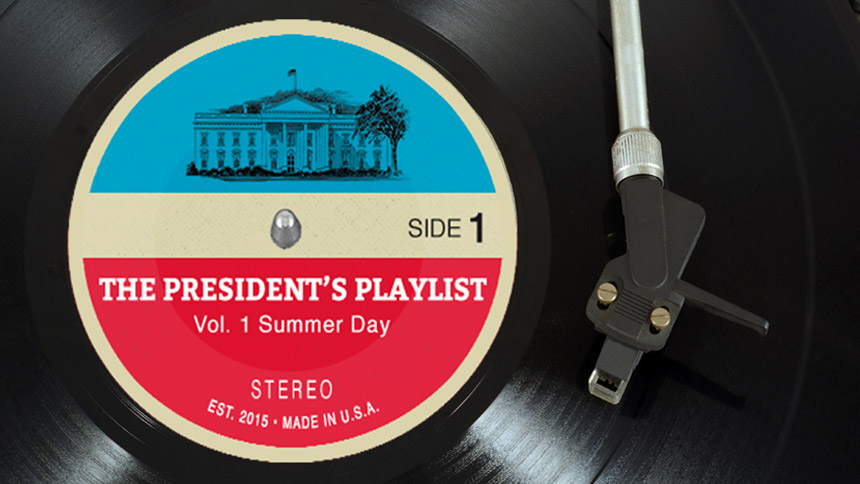 A record cover used for the President's Spotify playlist.