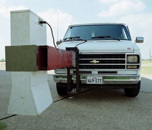 Ground Penetrating Radar attachment on van