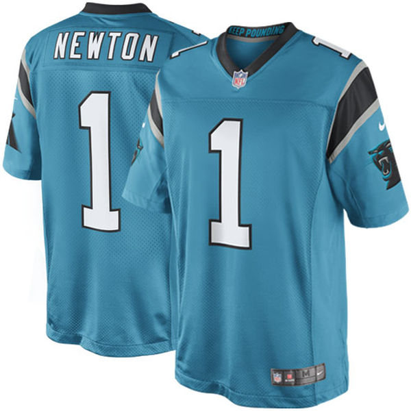 Men's Carolina Panthers Cam Newton Nike Panther Blue Limited Jersey