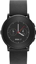 Pebble Time Round 20mm Smartwatch for Apple/Android Devices - Black/Black