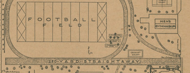 Close-up of Eagle Park map from a July 23, 1932 Campus Chat article.
