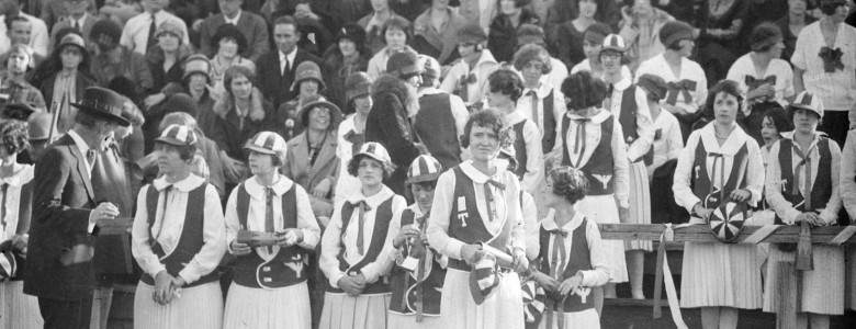 Beulah Harris and the Green Jackets lend their support to the FB Team 1926cropped