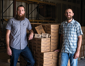 Chris Hebert and Caleb Simpson ('02) (Photo by Angilee Wilkerson)