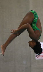 Jasmine Abercrombie set personal bests in the 1- and 3-meter dives