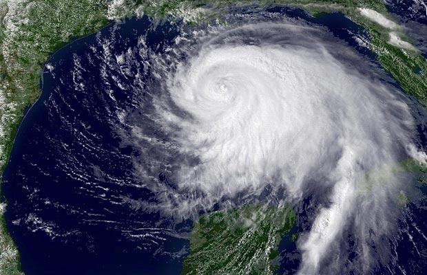 Hurrican Ike approaching the Texas coast