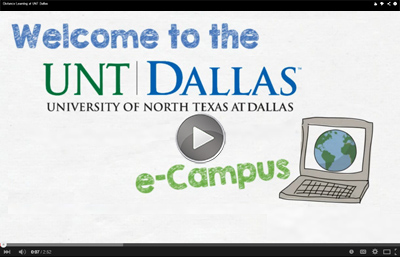 Welcome to the UNT Dallas eCampus video