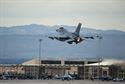 An F-16 Fighting Falcon assigned to the 457th Fighter Squadron at Naval Air Station Fort Worth Joint Reserve Base, Texas, takes off during Red Flag 15-4 at Nellis Air Force Base, Nev., Aug. 25, 2015. Active-duty, Guard and Reserve members from the Army, Navy, Marines and Air Force, along with air forces from other countries, participated in the exercise. (U.S. Air Force photo/Senior Airman Thomas Spangler) 