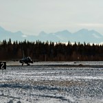 An F-16 Fighting Falcon from Kunsan Air Base, Republic of Korea, takes off during RED FLAG-Alaska 15-1 at Eielson Air Force Base, Oct. 10, 2014. This field training exercise is focused on improving the combat readiness of U.S. and international forces and providing training for units preparing for air expeditionary force tasking. (U.S. Air Force Photo by Senior Airman Taylor Curry/Released)