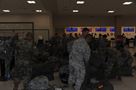 U.S. Army Reserve Soldiers from the 246th Quartermaster Company (QM Co.) (Mortuary Affairs) headed to Fort Hood, Texas for their pre-mobilization training on September 28, from the Luis Mu&#241;oz Marin Airport in San Juan, Puerto Rico.