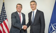 Defense Secretary Ash Carter meets with NATO Secretary General Jens Stoltenberg at the NATO headquarters in Brussels, Belgium, June 14, 2016. DoD photo by Staff Sgt. Brigitte N. Brantley